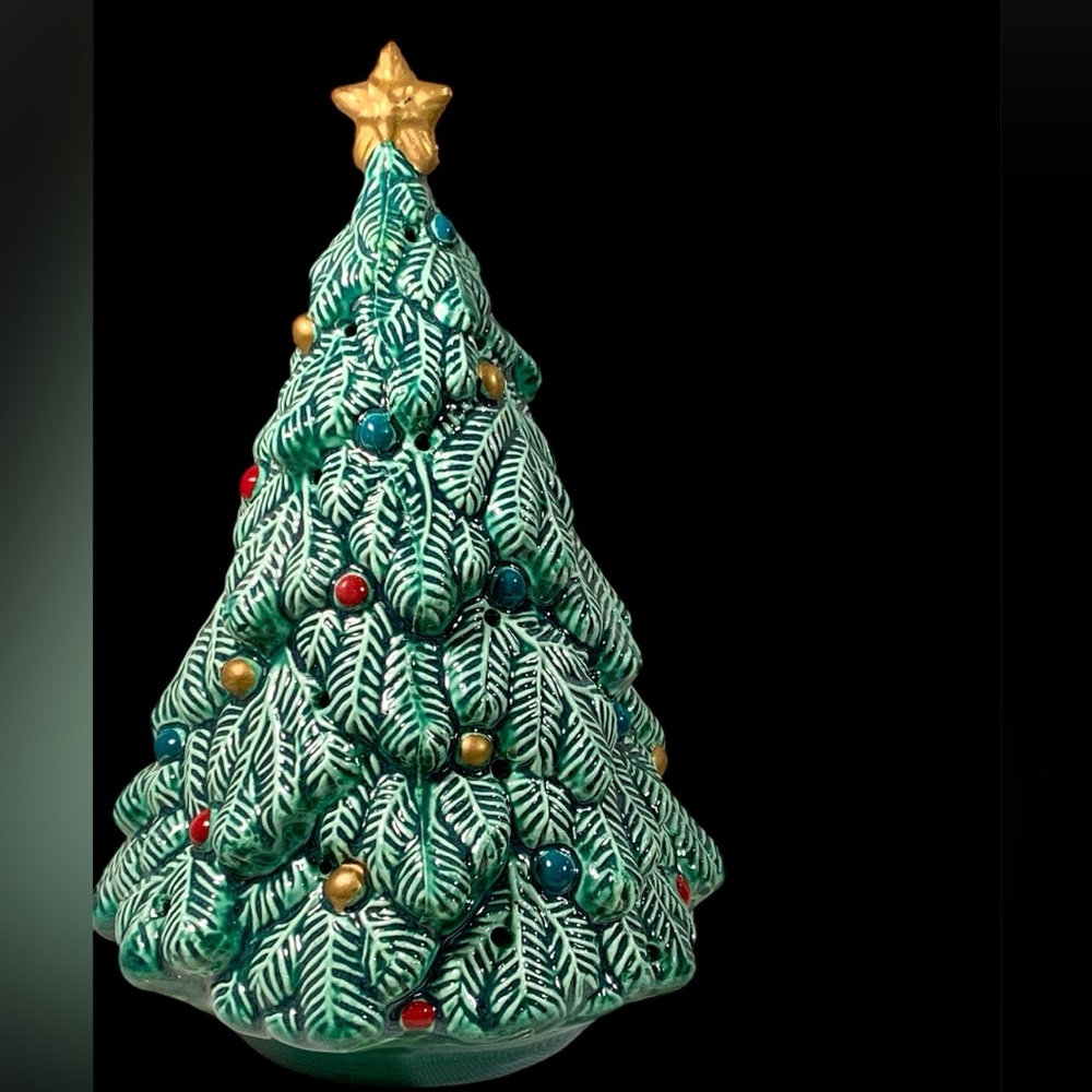 Ceramic Christmas Tree with Gold Star